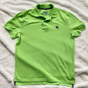 Express Men’s Cotton Polo Neon Lime Green Size Small